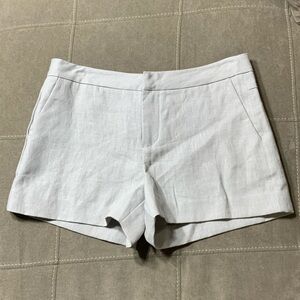Joie High Waist Cream Linen Shorts